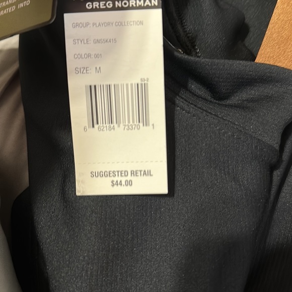 Greg Norman Men’s PlayDry Performance Short Sleeve. Black. NWT.‎ Medium - Picture 5 of 5